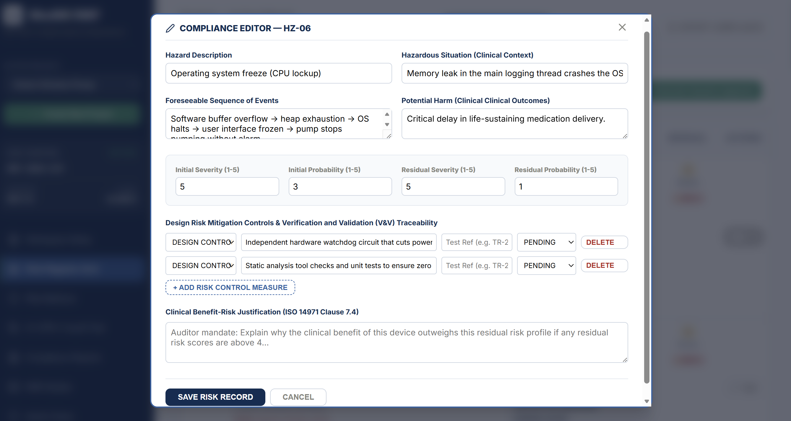 4. Risk Analysis Table